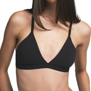 Skims Fits Everybody Racerback Plunge Bralette - NWT - Black - XXS